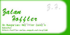 zalan hoffler business card